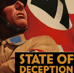 close up of a war poster
