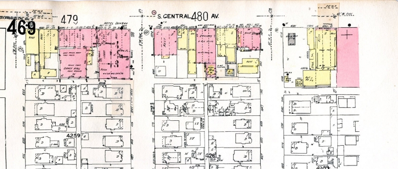 Sanborn Fire Insurance atlas,  Sheet 469, 1950.