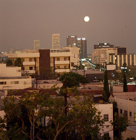 panoramic view of Beverly Hills at night
