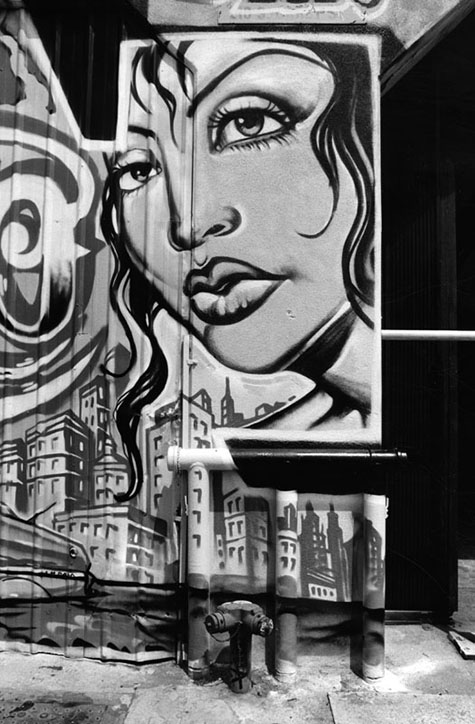 Commissioned Graffiti in the Arts District 