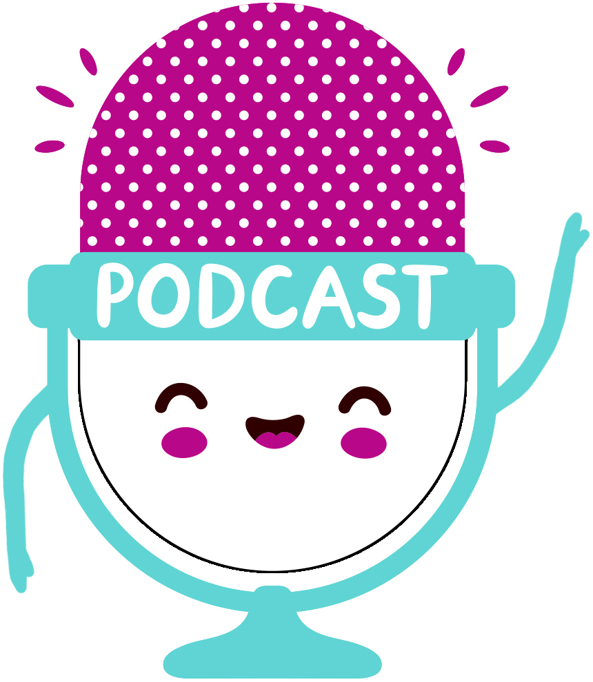 children chatting logo with cartoon mic
