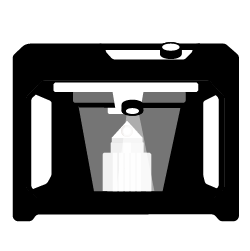 icon depicting a 3D printer