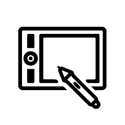 icon depicting a Wacom tablet