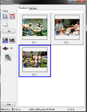 Photo preview screen