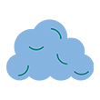 blue cloud icon