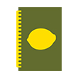 green and yellow cookbook icon