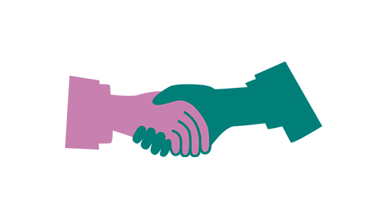 two hands clasping