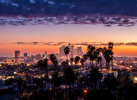photo of the City of Los Angeles at night
