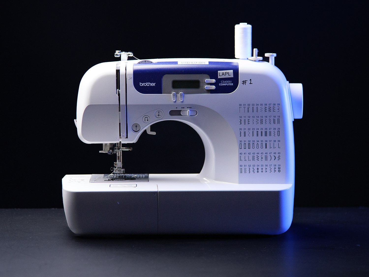 Sewing machine on a table