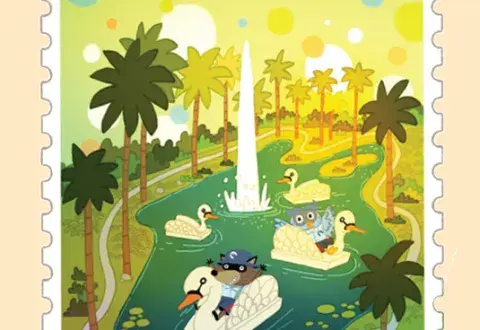 echo park lake stamp