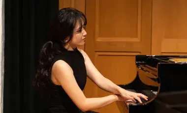 Hyewon Chang playing piano