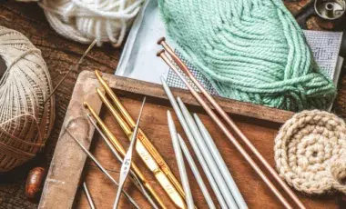 Knitting hooks and yarn