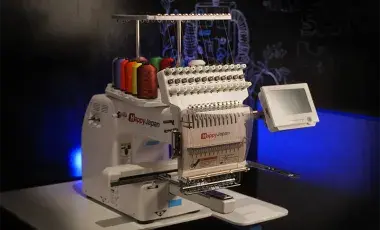 An embroidery machine