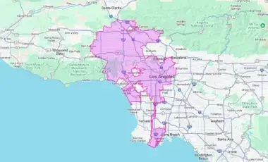 representative map of Los Angeles