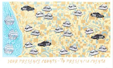 An illustrated art Image by Alvaro Marquez "Your presence counts, tu presencia cuenta"