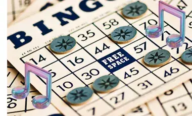 Picture off bingo card with notes. 