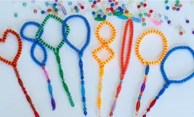 Bubble wands made from pipe cleaners