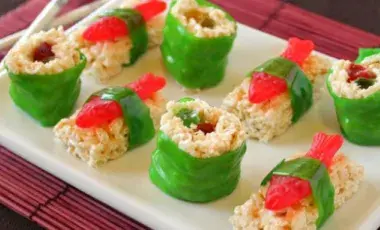 Plate of candy sushi