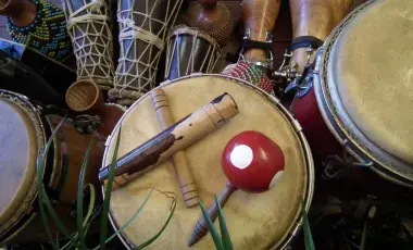 A picture of Cuban drums