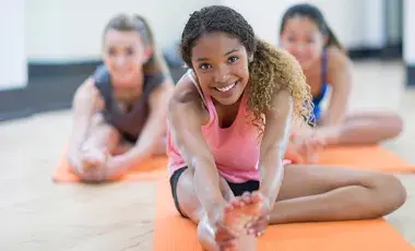 Young woman doing yoga