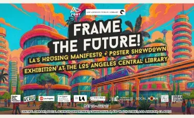 Frame the Future with illustration of downtown
