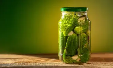 pickles in a glass jar
