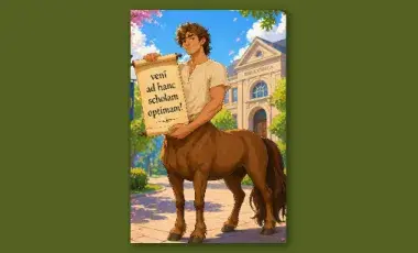 Centaur holding a Roman scroll.