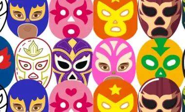 variety of colorful lucha libre masks
