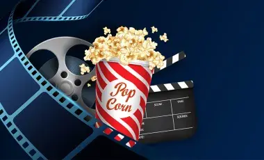 Film Popcorn and Clapboard
