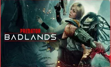 A woman and an alien in combat