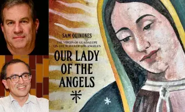 Author Sam Quinones, Gustavo Arellano and Our Lady of the Angels book cover