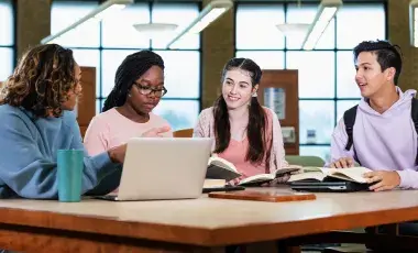 teens homework together