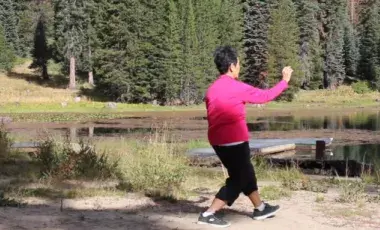 woman doing tai chi