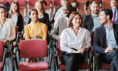 audience watching attentively