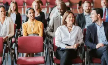 smiling audience