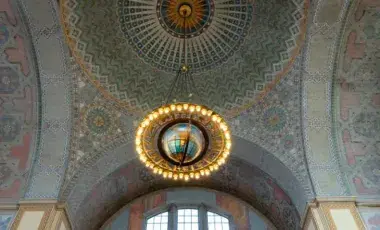 Chandelier at Central Library's Rotunda