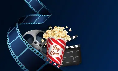 Film with popcorn.