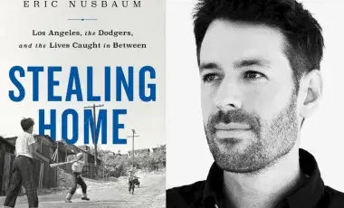Author Eric Nusbaum and Stealing Home book cover