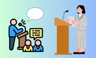 Cartoon images of people speaking