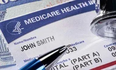 Medicare card with pen