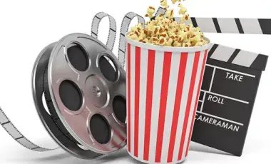 Movie and popcorn