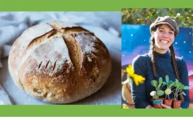 bread next to female
