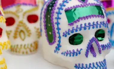 Colorful sugar skulls.