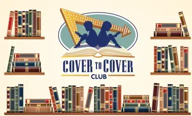 Children reading on the IN-N-OUT Burger Logo with books surrounding it.