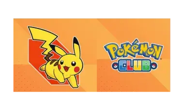 A Pikachu with the text "Pokémon Club"