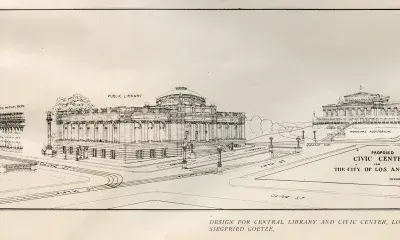 Historic rendering of Central Library