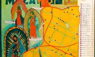 Artwork with text "Virgens de Boyle Heights"