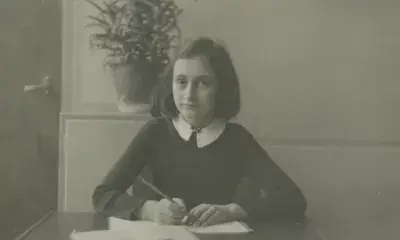 Photo of Anne Frank in her Montessori School, 1940