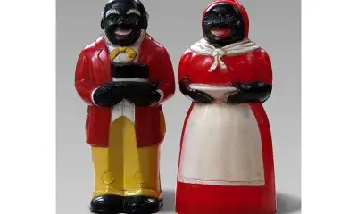 Aunt Jemima and Uncle Mose Salt and Pepper Shakers, c. 1950s