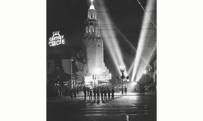 Historic photo of Fox Carthay Circle at night